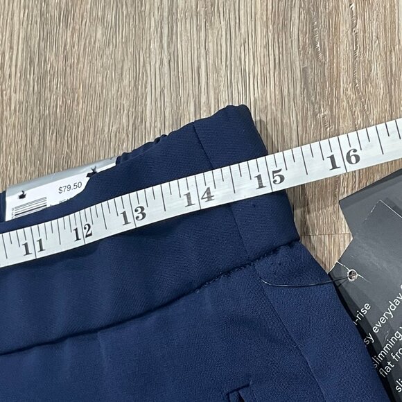 NWT Women's Sz. 2 Navy High Rise Pull-On Slimming Waist Flare Leg Pant w/Pockets - Picture 13 of 16
